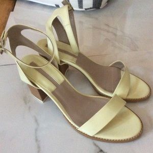 Zara basic collection yellow Green baby heels